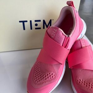 Tiem Indoor Cycling (Spin) Shoes with SPD cleats (Coral Pink)